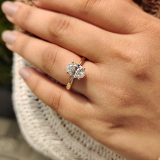 Cushion Hidden Halo Lab Grown Diamond Engagement Ring