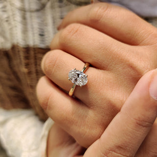 Cushion Hidden Halo Lab Grown Diamond Engagement Ring