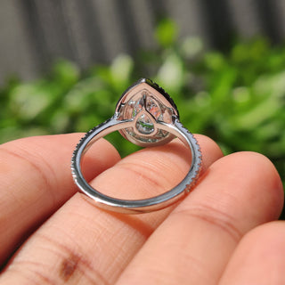 Cushion Hidden Halo Lab Grown Diamond Engagement Ring