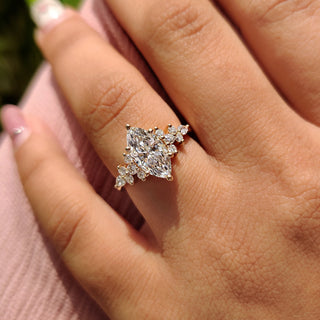 Cushion Hidden Halo Lab Grown Diamond Engagement Ring