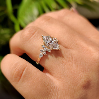 Cushion Hidden Halo Lab Grown Diamond Engagement Ring