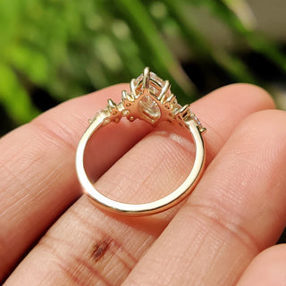 Cushion Hidden Halo Lab Grown Diamond Engagement Ring