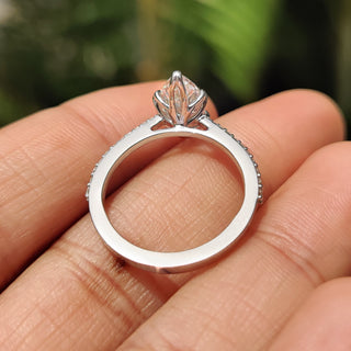 Cushion Hidden Halo Lab Grown Diamond Engagement Ring