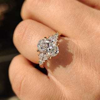 Cushion Hidden Halo Lab Grown Diamond Engagement Ring