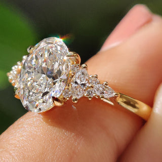 Cushion Hidden Halo Lab Grown Diamond Engagement Ring