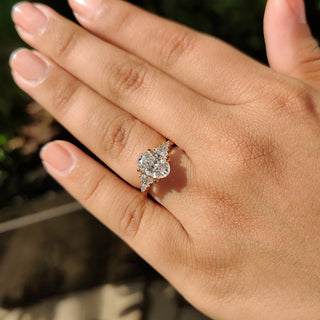Cushion Hidden Halo Lab Grown Diamond Engagement Ring