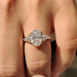 Cushion Hidden Halo Lab Grown Diamond Engagement Ring