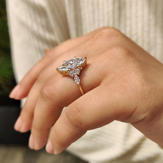 Cushion Hidden Halo Lab Grown Diamond Engagement Ring