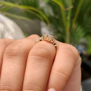 Cushion Hidden Halo Lab Grown Diamond Engagement Ring