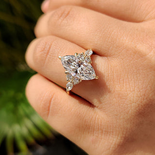 Cushion Hidden Halo Lab Grown Diamond Engagement Ring