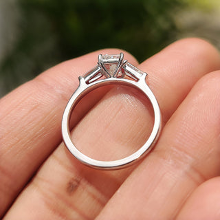 Cushion Hidden Halo Lab Grown Diamond Engagement Ring