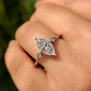 Cushion Hidden Halo Lab Grown Diamond Engagement Ring