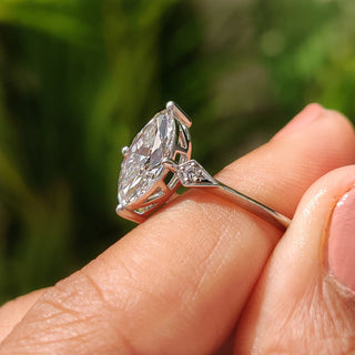 Cushion Hidden Halo Lab Grown Diamond Engagement Ring