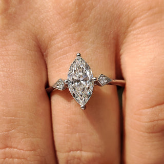 Cushion Hidden Halo Lab Grown Diamond Engagement Ring