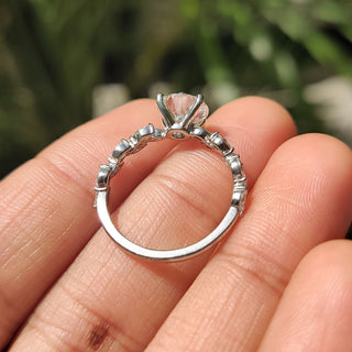 Cushion Hidden Halo Lab Grown Diamond Engagement Ring