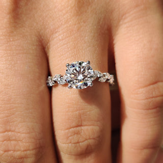 Cushion Hidden Halo Lab Grown Diamond Engagement Ring
