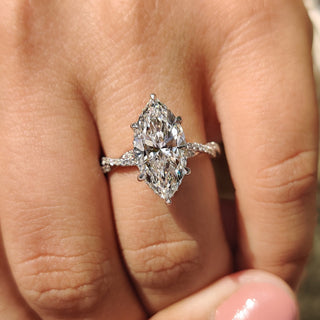 Cushion Hidden Halo Lab Grown Diamond Engagement Ring