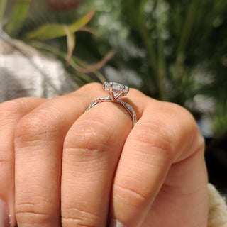 Cushion Hidden Halo Lab Grown Diamond Engagement Ring