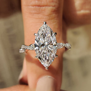 Cushion Hidden Halo Lab Grown Diamond Engagement Ring