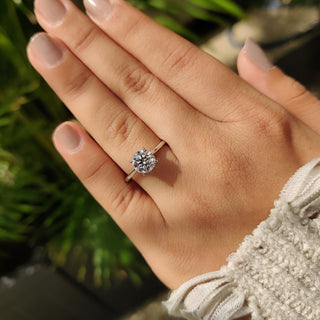 Cushion Hidden Halo Lab Grown Diamond Engagement Ring