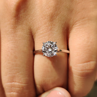 Cushion Hidden Halo Lab Grown Diamond Engagement Ring