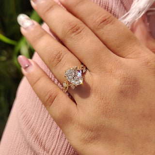Cushion Hidden Halo Lab Grown Diamond Engagement Ring