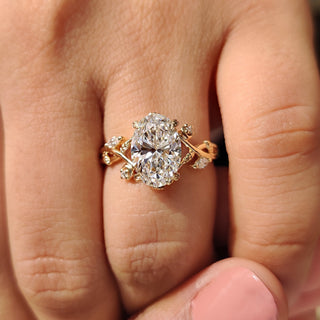 Cushion Hidden Halo Lab Grown Diamond Engagement Ring