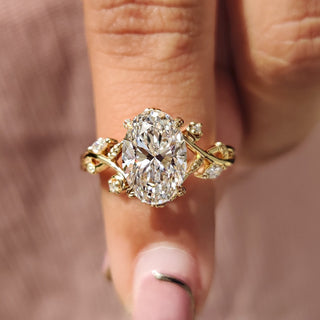 Cushion Hidden Halo Lab Grown Diamond Engagement Ring