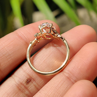 Cushion Hidden Halo Lab Grown Diamond Engagement Ring