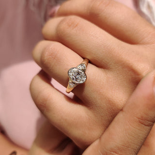 Cushion Hidden Halo Lab Grown Diamond Engagement Ring