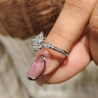 Cushion Hidden Halo Lab Grown Diamond Engagement Ring