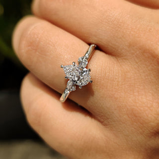 Cushion Hidden Halo Lab Grown Diamond Engagement Ring