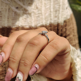 Cushion Hidden Halo Lab Grown Diamond Engagement Ring
