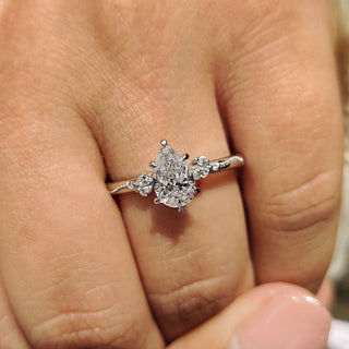 Cushion Hidden Halo Lab Grown Diamond Engagement Ring
