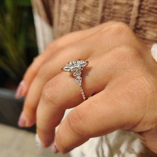 Cushion Hidden Halo Lab Grown Diamond Engagement Ring