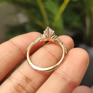 Cushion Hidden Halo Lab Grown Diamond Engagement Ring