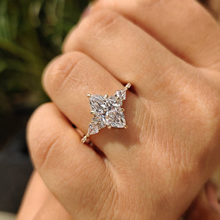 Cushion Hidden Halo Lab Grown Diamond Engagement Ring
