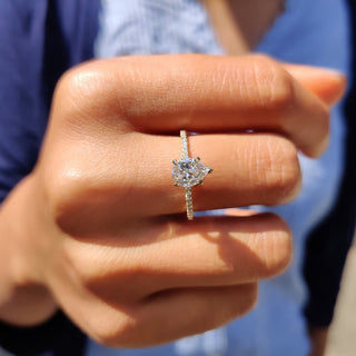Cushion Hidden Halo Lab Grown Diamond Engagement Ring