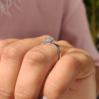 Cushion Hidden Halo Lab Grown Diamond Engagement Ring