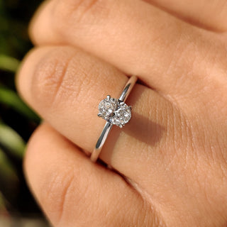 Cushion Hidden Halo Lab Grown Diamond Engagement Ring