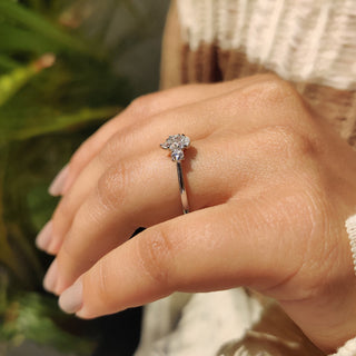 Cushion Hidden Halo Lab Grown Diamond Engagement Ring