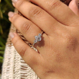 Cushion Hidden Halo Lab Grown Diamond Engagement Ring