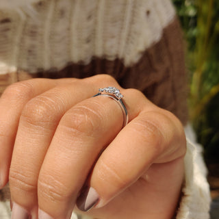 Cushion Hidden Halo Lab Grown Diamond Engagement Ring