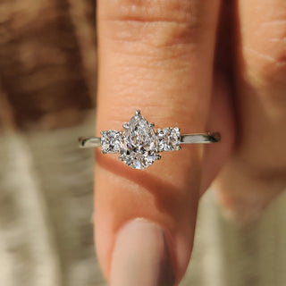 Cushion Hidden Halo Lab Grown Diamond Engagement Ring