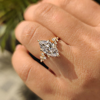 Cushion Hidden Halo Lab Grown Diamond Engagement Ring