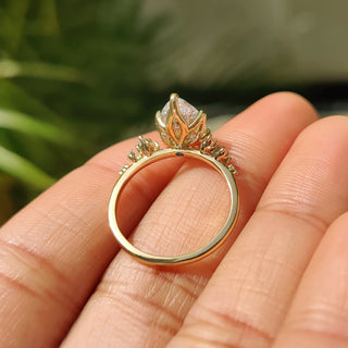 Cushion Hidden Halo Lab Grown Diamond Engagement Ring