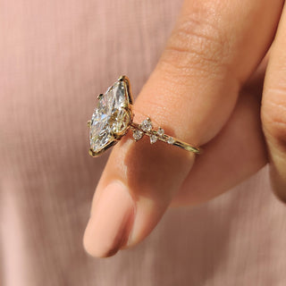 Cushion Hidden Halo Lab Grown Diamond Engagement Ring
