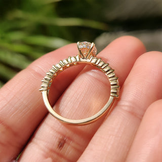 Cushion Hidden Halo Lab Grown Diamond Engagement Ring