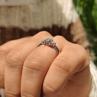 Cushion Hidden Halo Lab Grown Diamond Engagement Ring