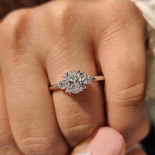 Cushion Hidden Halo Lab Grown Diamond Engagement Ring